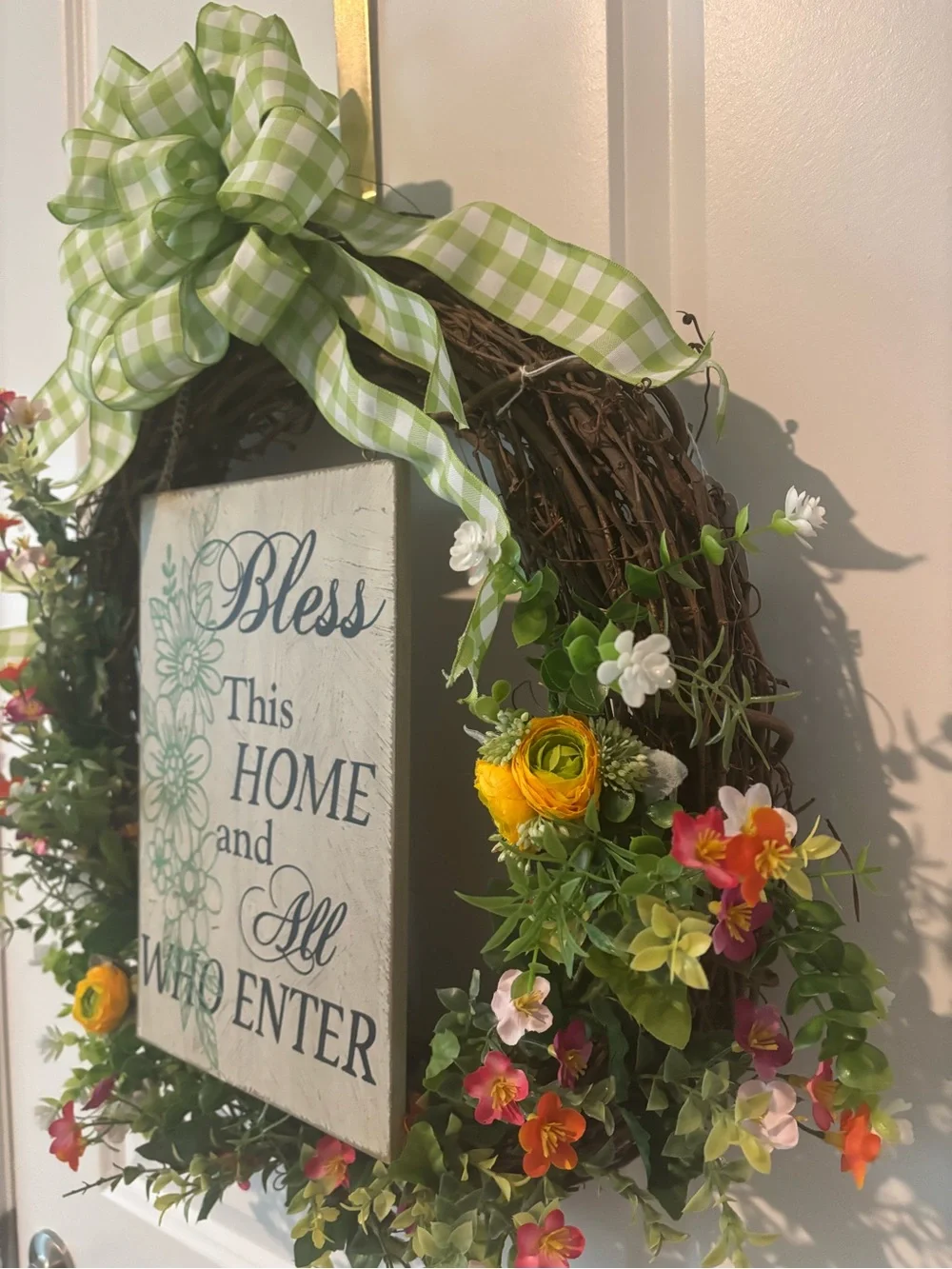 Bless This Home Spring Wreath Wildflower Wreath Bless This Home' Final Sale